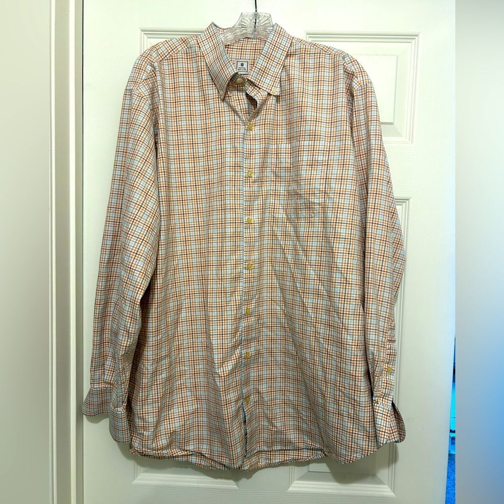 Peter Millar men’s Plaid Button Down Long Sleeve Shirt Size XL